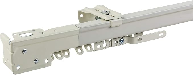 Curtain Rod Adjustable W/ Fitting (122-213cm) Off White